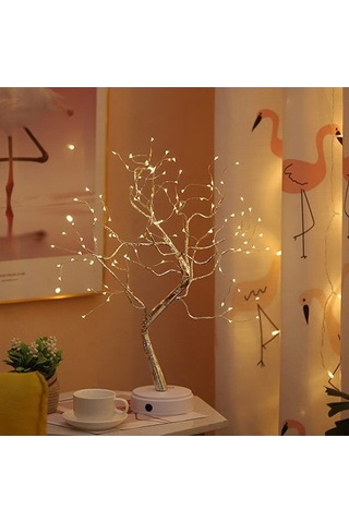 Dancemonkey 36 Adet Led Bonsai Ağaç Işıkları Usb/pil, Noel Düğün Ev Dekor Masa Lambası Çok Renkli Çok Renkli