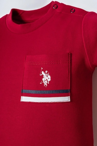 U.S. Polo Assn. Erkek Bebek 2 Li Şort T-şhirt Takım Kırmızı-2251 Kırmızı