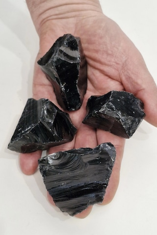 Siyah Obsidyen Doğal Kütle So-8