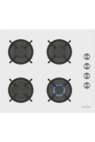 Simfer SB8253 - T3048 - SD8728 Trend Beyaz Cam 3'lü Ankastre Set