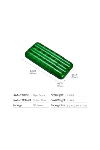 Cigarloong Karbon Puro Kılıfı Yeşil 3'lü 60 Ring