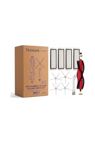 Ticimark Model Roborock S5 Max İle Uyumlu 10 Parça Yedek Filtre F