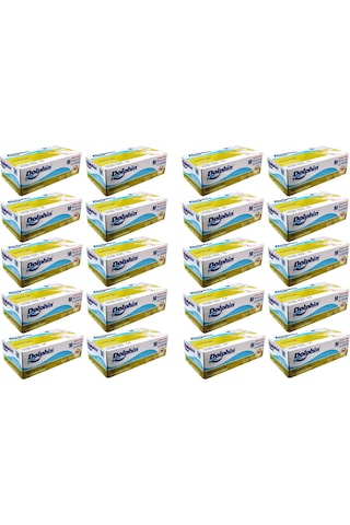 Dolphin Tek Kullanımlık Lateks Beyaz Pudralı Medium Muayne Eldiveni - 20 x 100 Adet