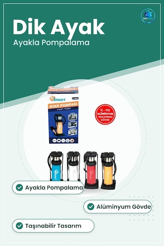Dik Ayak Şişirme Pompası Bisiklet Otomobil Motosiklet Ve Top İçin