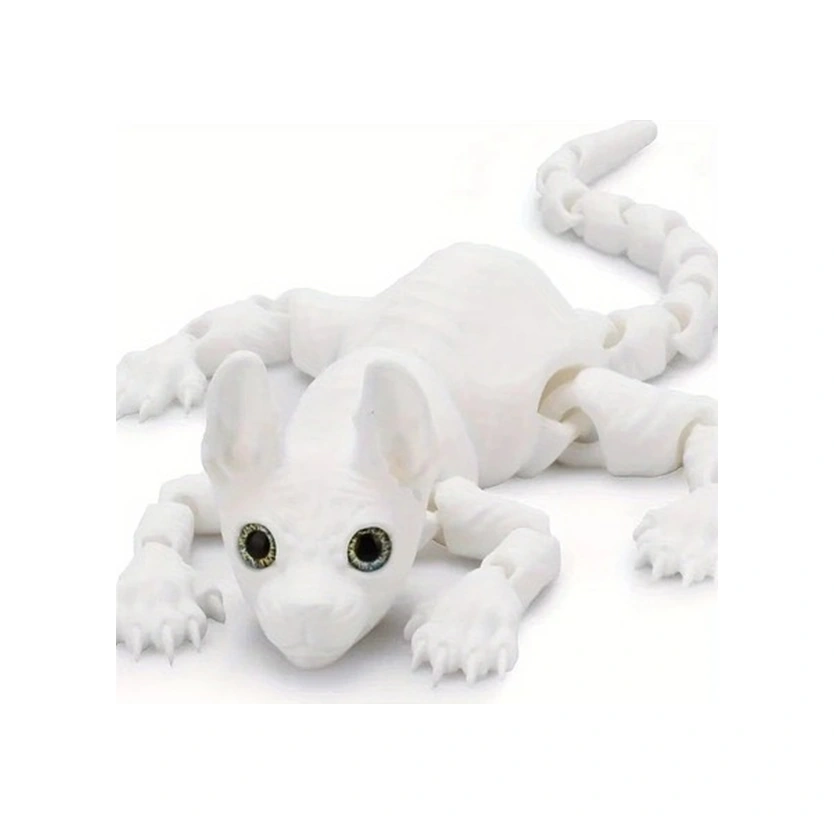 Trendooze Gaojunshop01 Hareketli Sphinx Heykeli Beyaz, Dayanıklı Plastik, Gerçekçi Kedi Dizilir