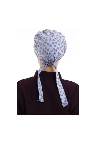 Mavi Kilim Tesettür Desenli Cerrahi Bone - Tesettür Doktor Hemşir-Standart-2301 Mavi Kilim Dese
