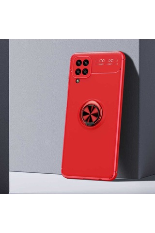 Samsung Uyumlu Galaxy A12 Kılıf Zore Ravel Silikon Kapak Kırmızı