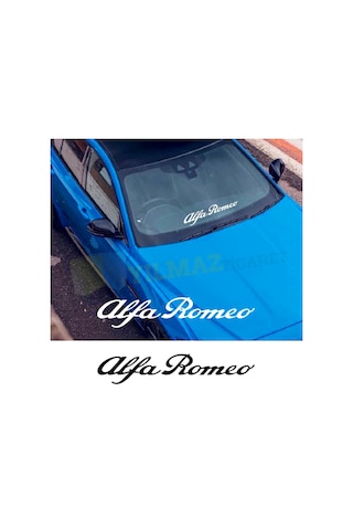 Alfa Romeo Yazı Ön Arka Cam Oto Sticker Araba Yapıştırma 1 Adet