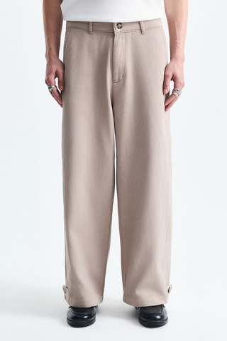 Vamos Relaxed Fit Pantolon Koyu Bej