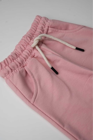 Heyadventure Kız Çocuk Jogger Eşofman Altı Cepli Paçası Kaşkorseli Pudra Pudra