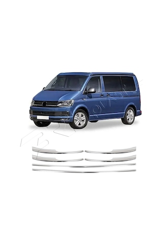 Volkswagen Transporter T6 Uyumlu Krom Ön Tampon Çıtası 6 Parça Paslanmaz Çelik