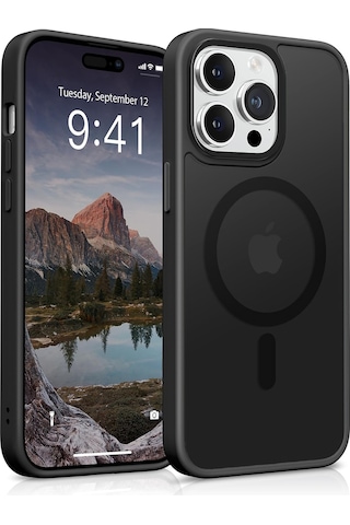 Bix Apple Uyumlu iPhone 16 Pro Max Magsafe Kılıf Tam Koruma Manyetik Darbe Emici Siyah