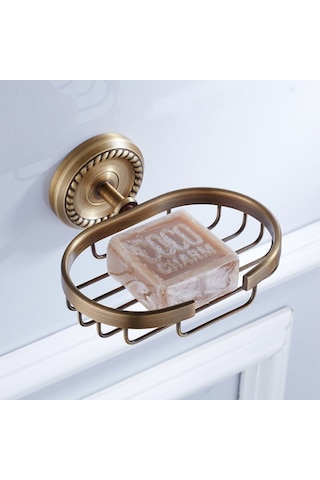 Fause Oval Sabunluk Vintage Antik Pirinç