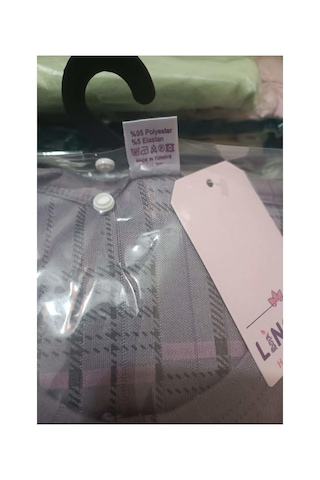 Boyraz Lindros Kadın Düğme Yaka Raporlu İnterlok Kışlık Pijama Takımı 02741 - 1 Adet Gül Kurusu