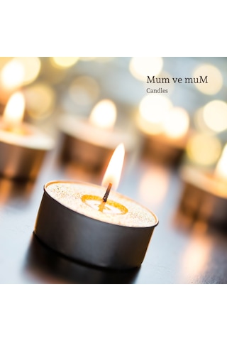 30 Lu Yasemin Kokulu Tealight Mum Beyaz