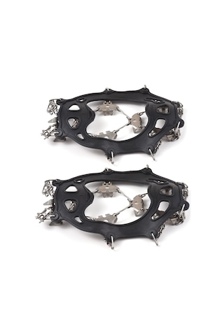 Vkemall Kar Buz Tırmanış Kramponu - Paslanmaz Çelik 32 Dişli, Kaymayı Önleyen Ayakkabı Aksesuarı Siyah/turuncu