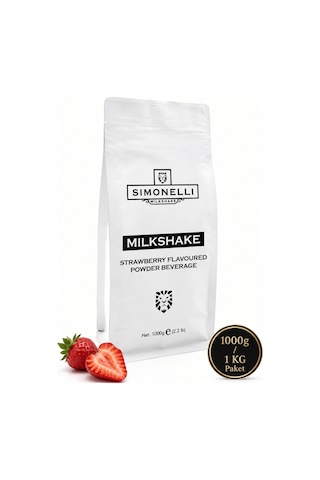 Simonelli Çilek Aromalı Toz Milkshake Karışımı 1 KG