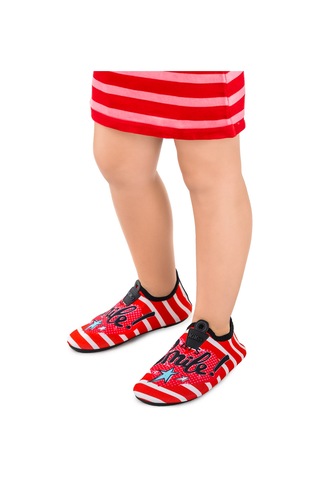 Kiko Kids Smile Havuz Plaj Kız Çocuk Deniz Ayakkabısı 7532 Kırmızı Kırmızı