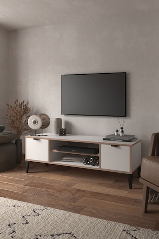 Sarmobi Arden 2 Kapaklı Tv Ünitesi Beyaz