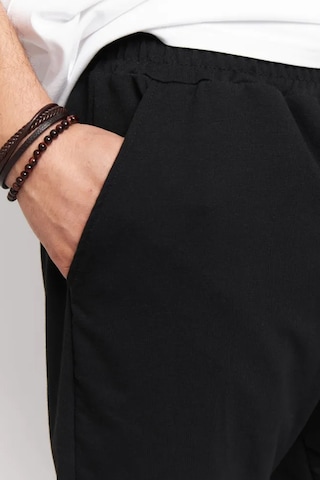 Unisex Pamuklu Rahat Penye Şort Siyah