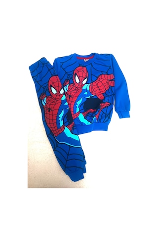 Erkek Çocuk Spiderman Mevsimlik İkili Takım Mavi