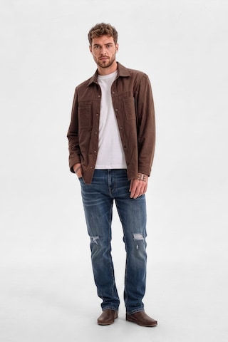 Erkek Dizi Yırtık Jean Pantolon Mavi 001