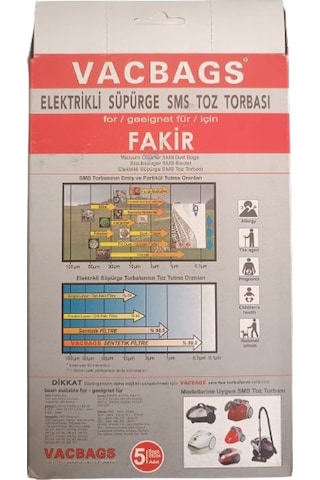 Fakir Elektrikli Süpürge Sms Toz Torbası Vacbags Tip: 7