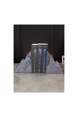 Ağır Dağ Kitap Tutucu Desteği Gri İkili Dolgulu Raf Aksesuar 1.5 Kg