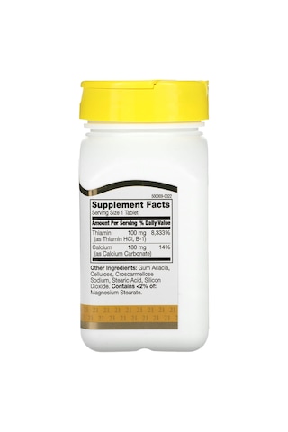 21st Century B-1 - 100mg - Energy Support - 110 Tablets