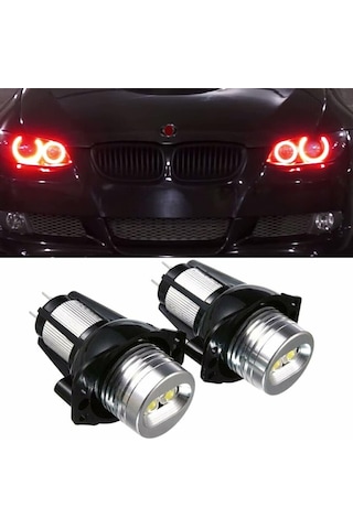 E90 E91 Led Far Ampulü Kırmızı Renk Led Melek Gözü Far Ampulü 12w