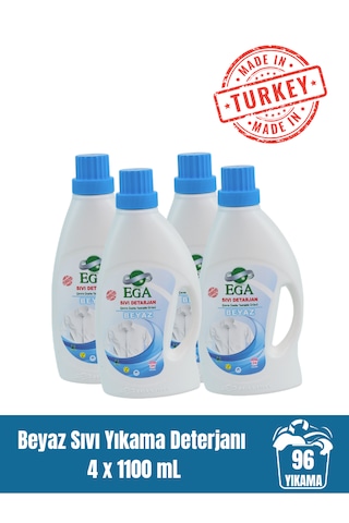 Beyaz Sıvı Yıkama Deterjanı 4x 1100 Ml 4 L