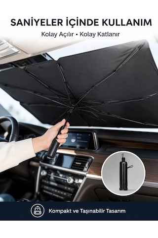 Renault Symbol Dacia Sandero Opel Corsa Ford Ka Peugeot 208 Uyumlu Oto Şemsiye Yeni Nesil 1
