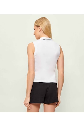 Guess V6gp03k2958 Sarah Kadın Polo Tişört Beyaz