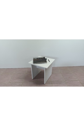 KOBİÇ OFİS SEHPASI 45X45X45 CM  (BEYAZ)