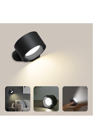 Usb Şarj Portlu Dokunmatik Led Duvar Lambası 360 Dönebilen Diğer