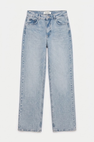 it's basic Kadın Açık Kot Doris 4s6-32 Straight Fit Yüksek Bel Denim Jean Kotrengid1