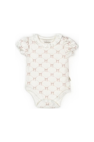 BabyCosy Organic Wear Bebek 2li Kısa Kollu Zıbın Body - Bebek, Yenidoğan %100 Organik Pamuk - Csy8168 Pudra