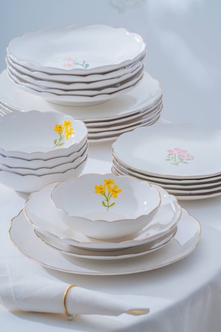 De Santiago 6 Kişilik 24 Parça Yemek Takımı Renkli