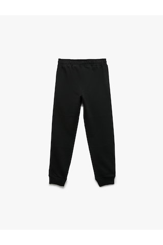 Koton Beli Lastikli Cep Detaylı Şardonlu Okul Jogger Eşofman Altı Siyah 7wkb40036tk