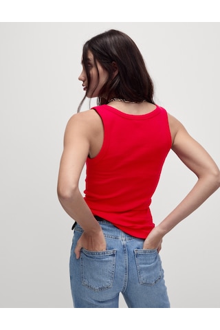 Marks & Spencer Pamuk Karışımlı Ribana Slim Fit Atlet Kırmızı