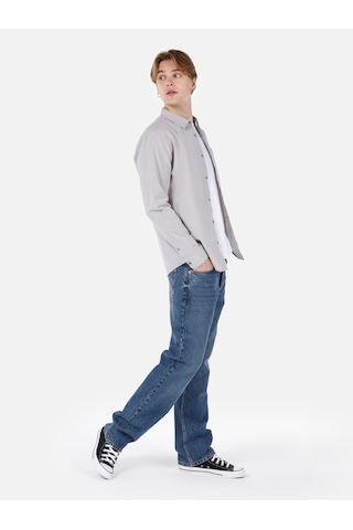 Colin's Colins Regular Fit Shirt Neck Düz Erkek Gri Uzun Kol Gömlek Cl1067013 Q1.v1 Lgr Açık Gri