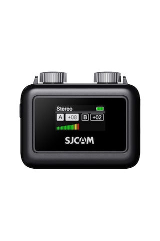 Sjcam M1 WiFi Tek Vericili Gürültü Engelleme 100 Metre Menzil LCD Ekran Minimal Tasarım Kablosuz Yaka Mikrofonu Siyah