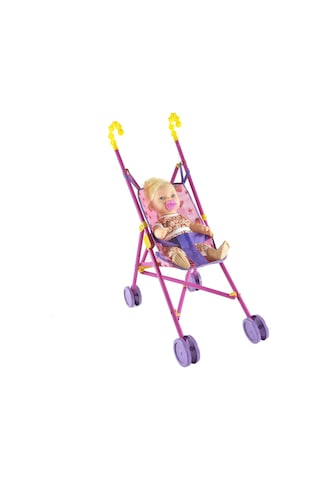 Oyuncak Ağlayan Bebek Baston Pusetli Set