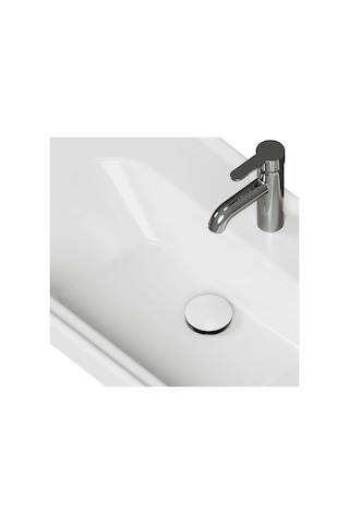 Aqua Bagno Pop-up Sifon, Beyaz Seramik Başlıklı ,taşma Deliksiz, 1 -1/4 Beyaz