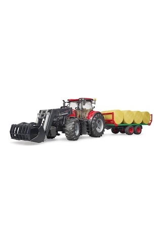 Bruder Case Ih Optum300Cvx Kepçeli Traktör & Balya Römorku