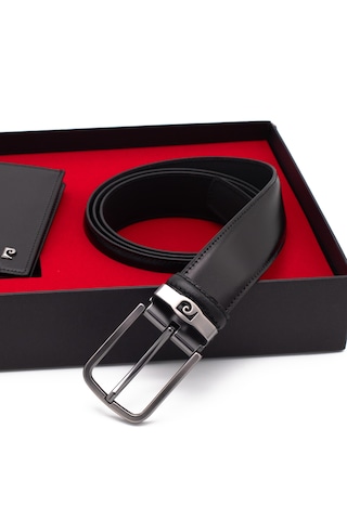 Pierre Cardin Deri Cüzdan & Kemer İkili Set Pcanlsz-1135a2c Siyah