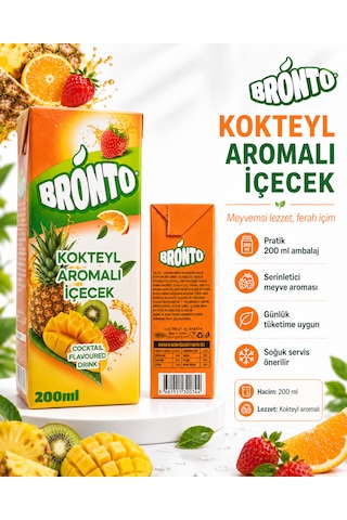 Kokteyl Aromalı İçecek 200 Ml X 27 Adet Koli