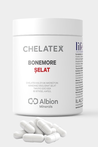 Chelatex Bonemore Kalsiyum Magnezyum İçeren Edici Gıda 60 Bitkise
