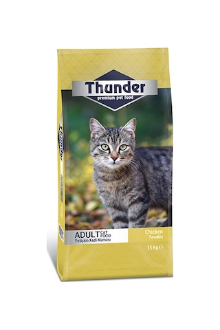 Thunder Tavuklu Yetişkin Kedi Maması 15 KG