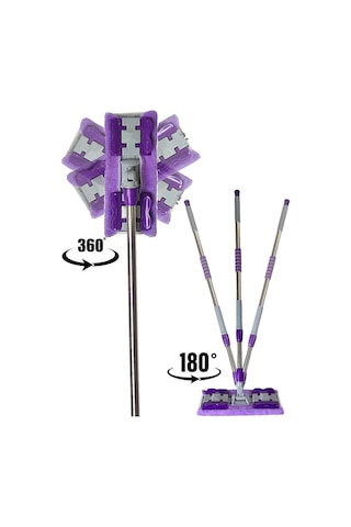 Sihirli Teleskopik Mop + 1 Adet Yedek Bez